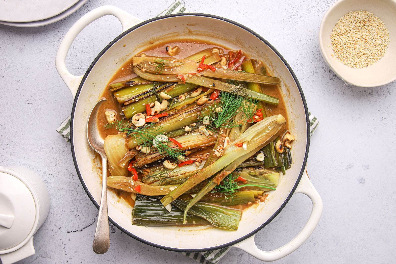 Miso & Chilli Braised Leeks and Fennel Wonky Box Recipe
